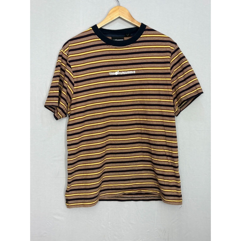 The Hundreds Shirt Mens Multicolor XL‎ Striped Bomb Pike Short Sleeve
